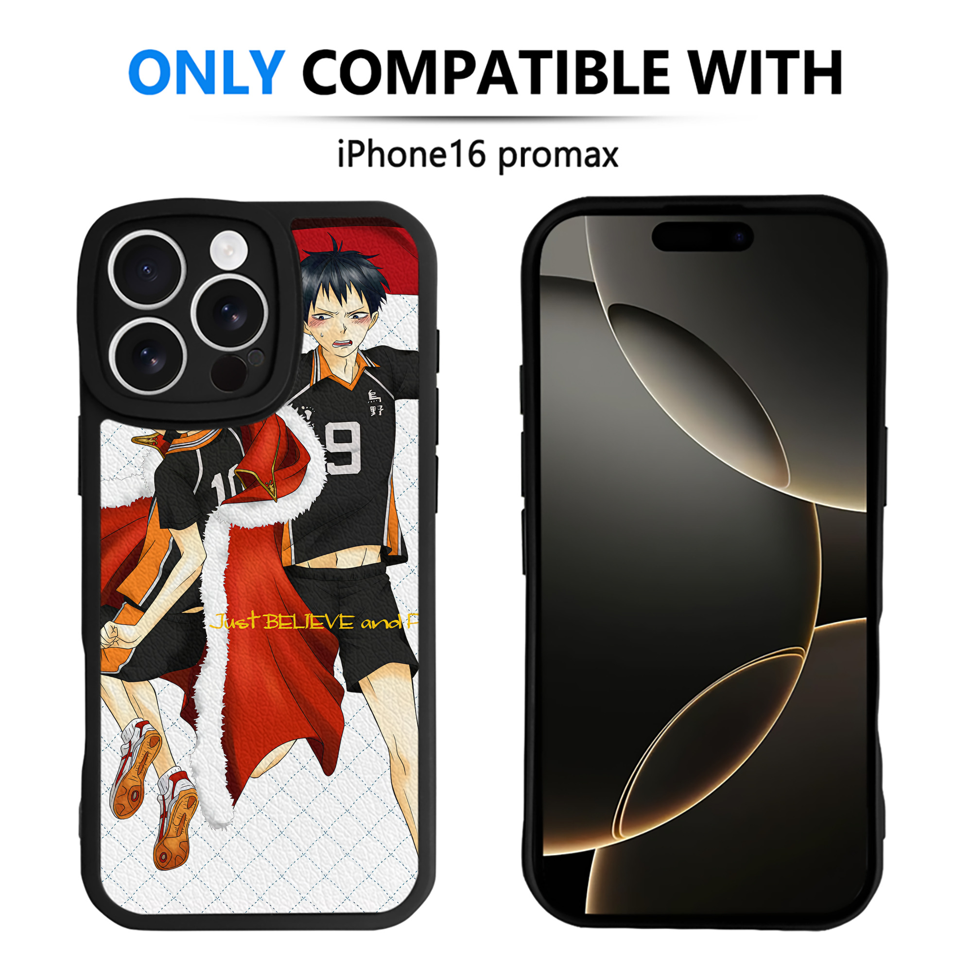 （画像用） ハイキュー!! Haikyu!! 【iPhone 16シリーズ対応】シリコンスマホケース（レザー調） 材質：シリコン